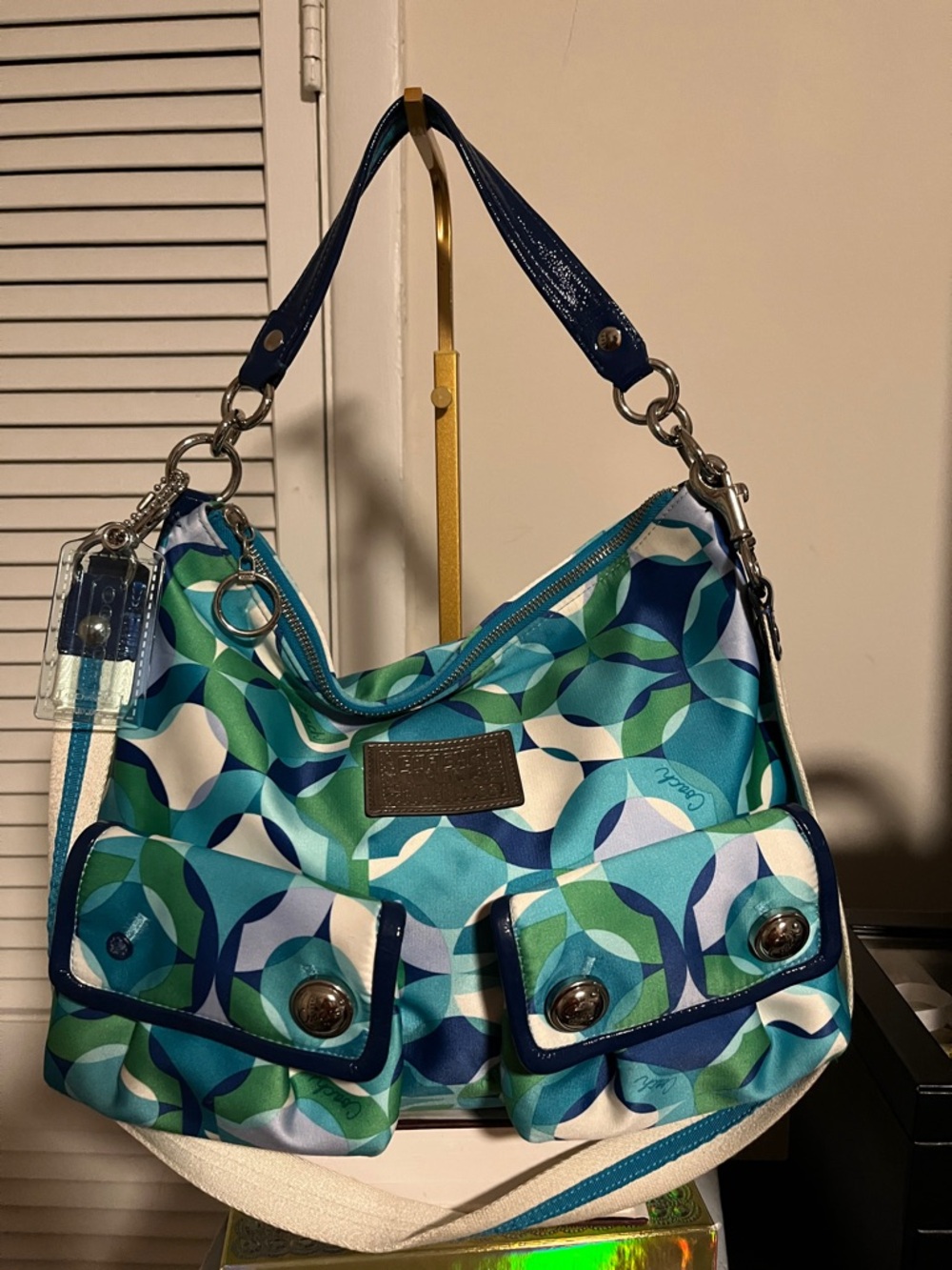 Coach Poppy Kaleidoscope Pocket Hobo Bag